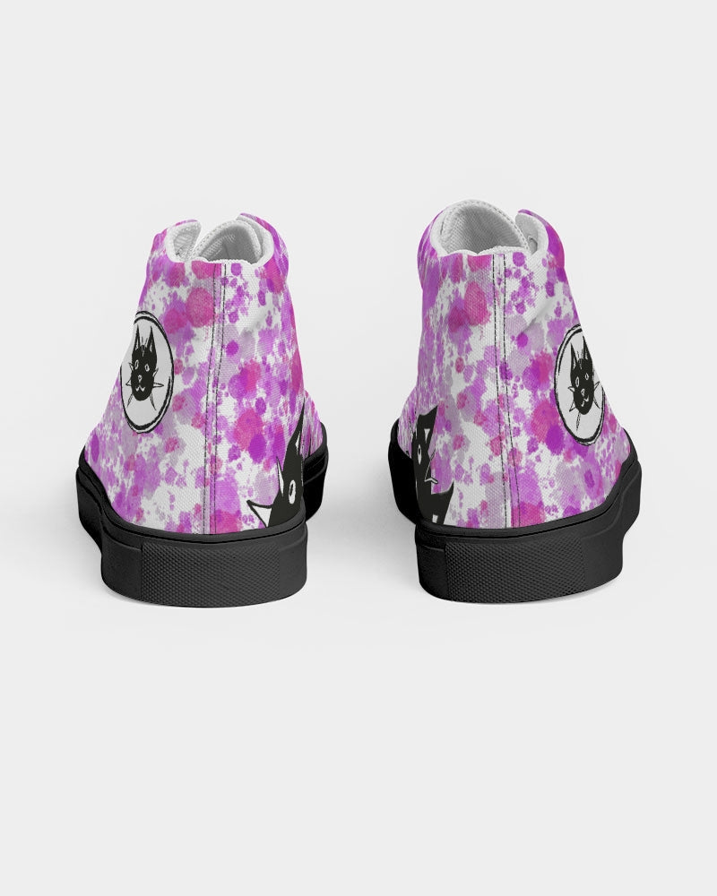 cats, art, autism, Laguna Beach, high top sneakers, custom kicks, sneakers, black sole, autistic artist, neurodiversity  Edit alt text