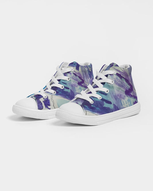 Fluid Blues Kids Hightop Canvas Shoe