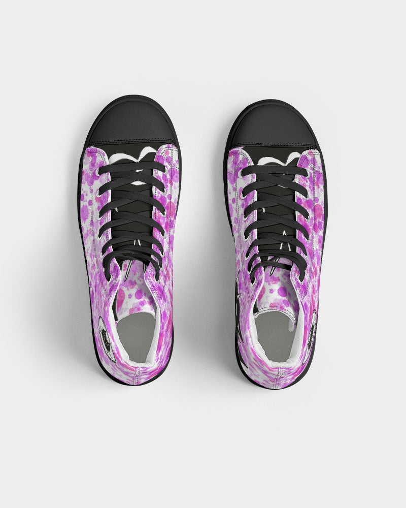 cats, art, autism, Laguna Beach, high top sneakers, custom kicks, sneakers, black sole, autistic artist, neurodiversity  Edit alt text